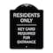 Signmission Designer Series-Residence-only-key Card Black & Silver Heavy-Gauge Aluminum, 24" x 18", BS-1824-9899 A-DES-BS-1824-9899 - alternate 1